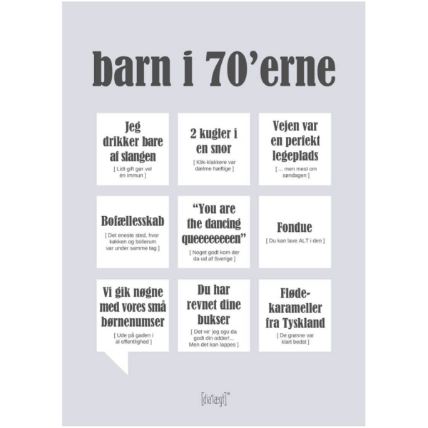 Dialægt Kort - barn i 70'erne