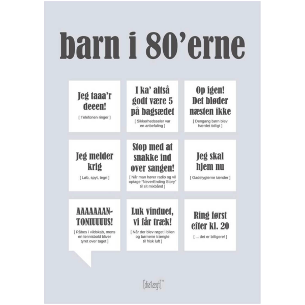 Dialægt Kort - barn i 80'erne