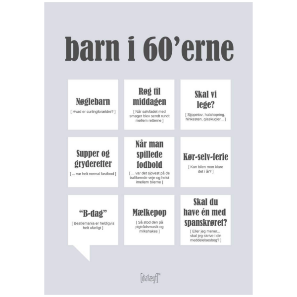 Dialægt Kort - barn i 60'erne