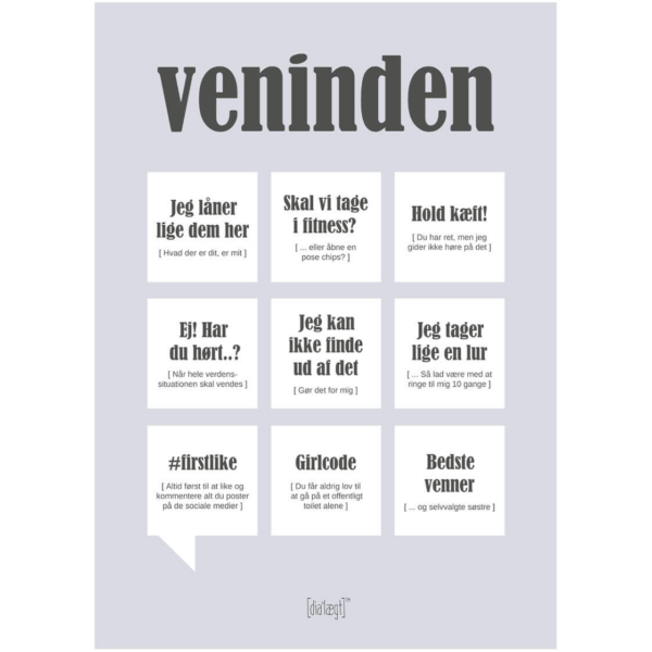 Dialægt Kort - Veninden