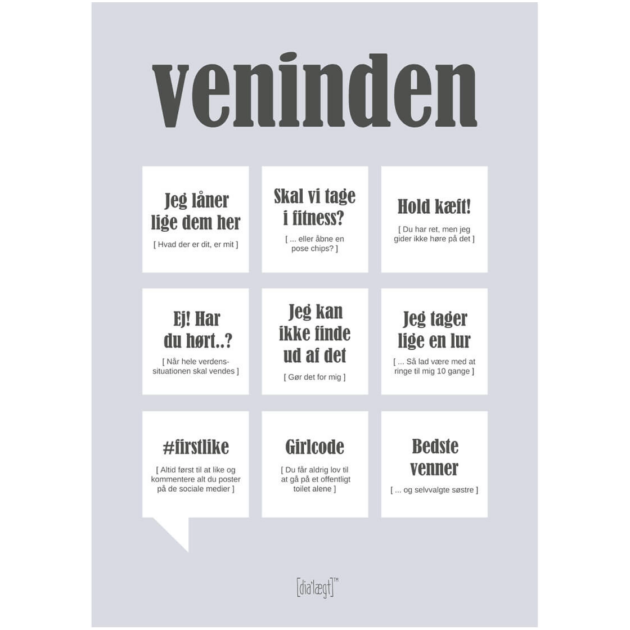 Dialægt Kort - Veninden