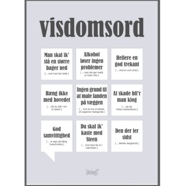 Dialægt Kort - Visdomsord