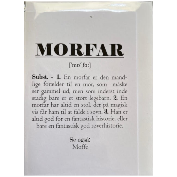 Lykønskningskort - "Morfar"