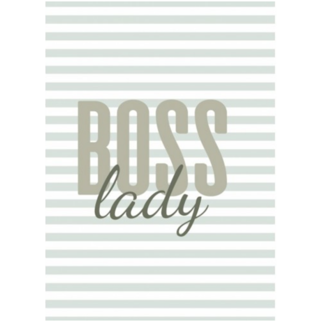 Lykønskningskort - Boss Lady