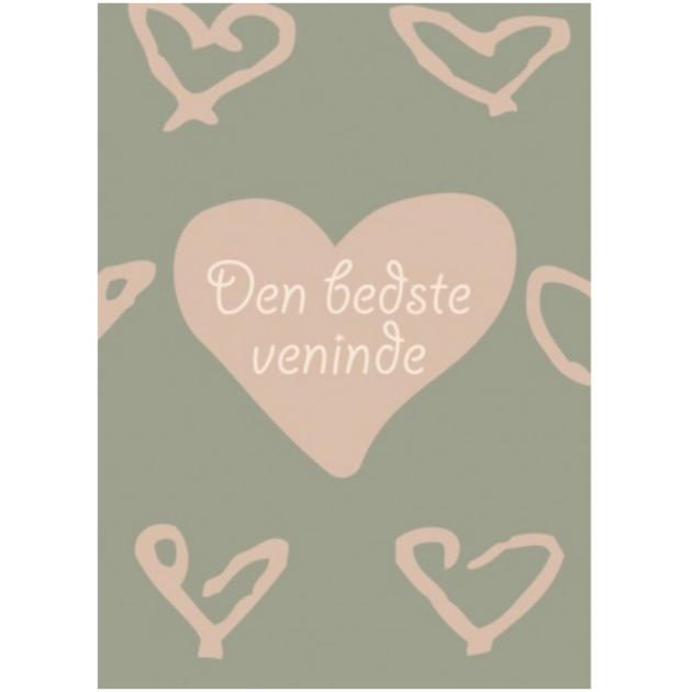 Lykønskningskort - Den bedste veninde