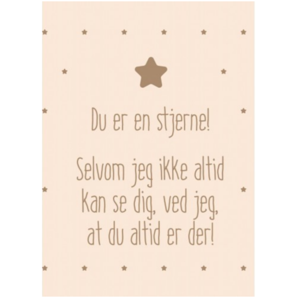 Lykønskningskort - Du er en stjerne