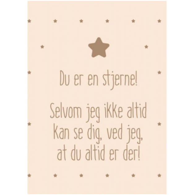Lykønskningskort - Du er en stjerne