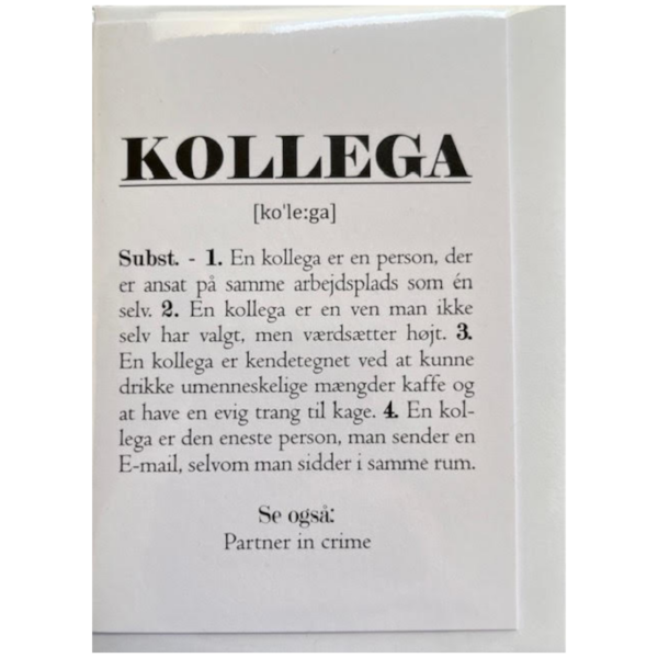 Lykønskningskort - Kollega