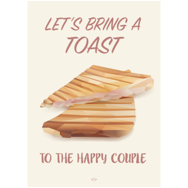 Lykønskningskort - let's bring a TOAST ...